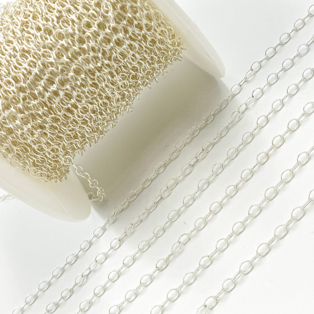 1808MSS. Sterling Silver Twisted Cable Chain