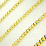 Load image into Gallery viewer, 14K Solid Yellow Gold Flat Curb Link Chain by Foot. 040GMBG2T2A8L001byFt
