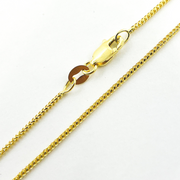  14K Solid Gold Wheat Chain