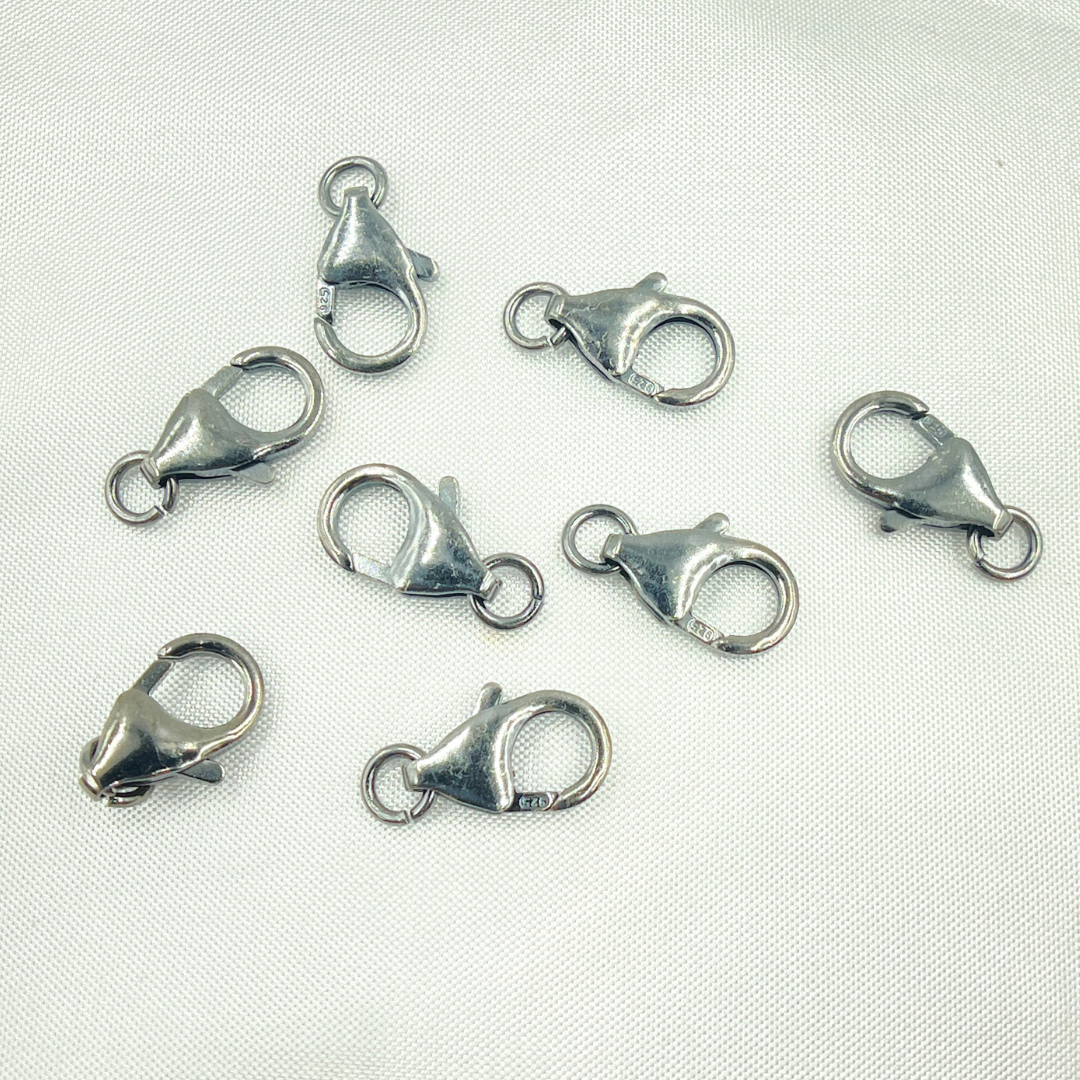 Black Rhodium 925 Sterling Silver  10mm Trigger Clasps. BRTC2