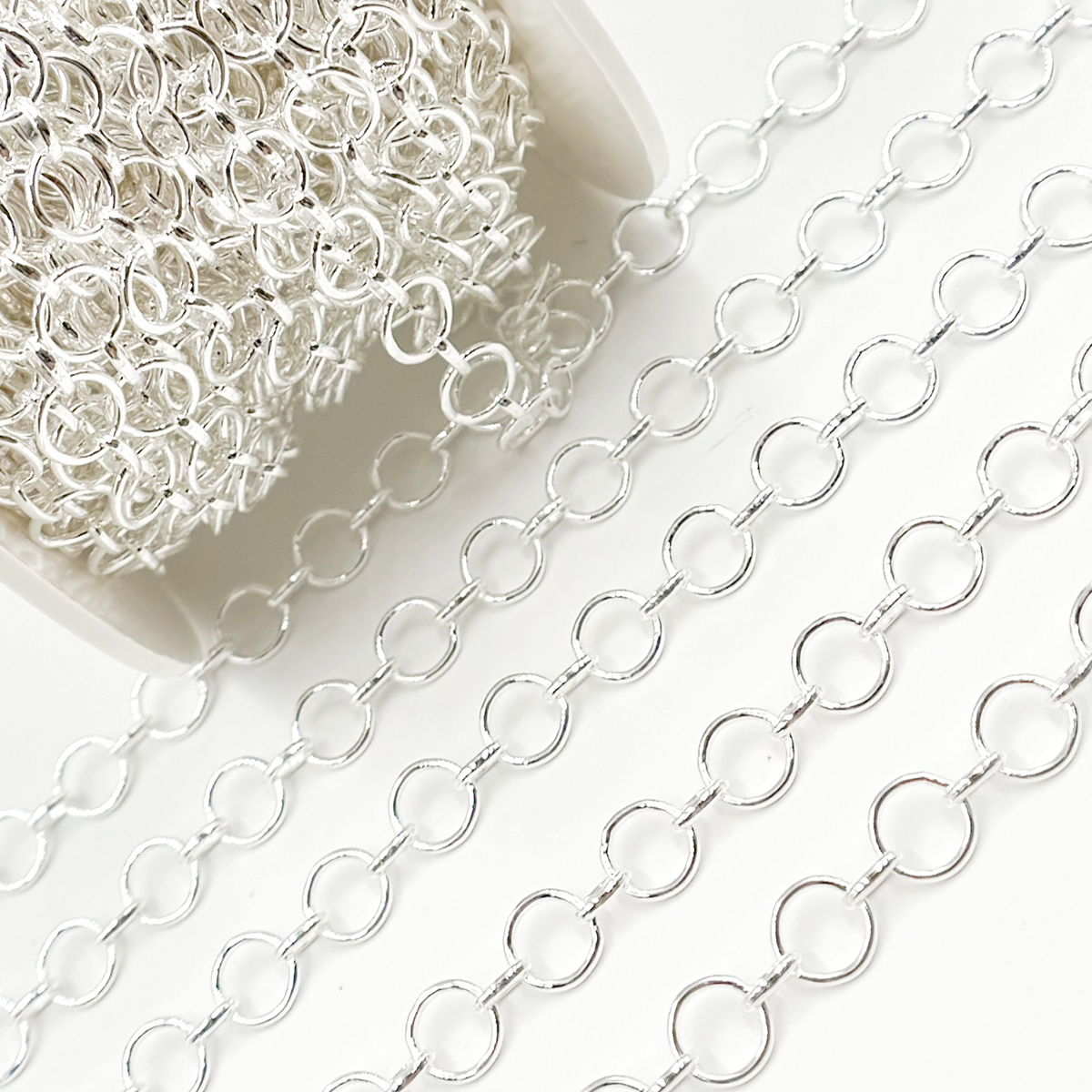 Sterling Silver Smooth Round & Oval Link Chains