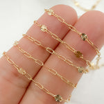 Load image into Gallery viewer, V241GF. 14K Gold-Filled Smooth Paperclip and Diamond Cut Marina Link Chain
