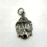 Load image into Gallery viewer, DC705. Diamond Sterling Silver Buddha Head Pendant
