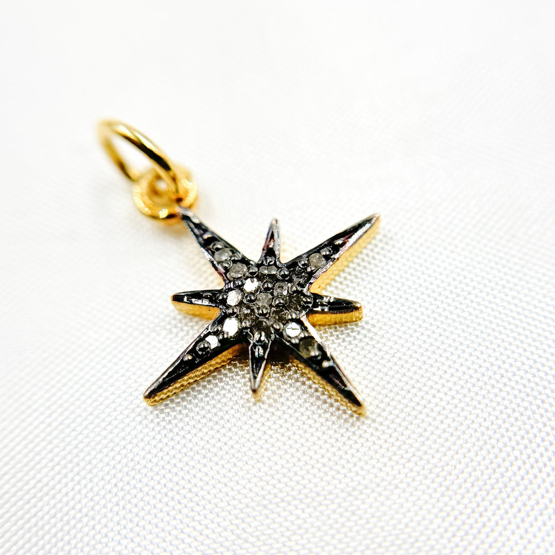 DC455. Diamond Sterling Silver Star Charm