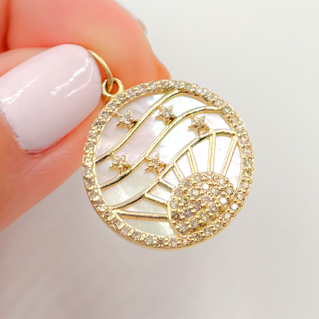 Buy Now 14K Gold Round Pendant