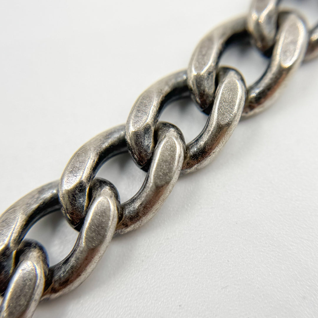 960OX. Oxidized Sterling Silver Thick Curb Chain
