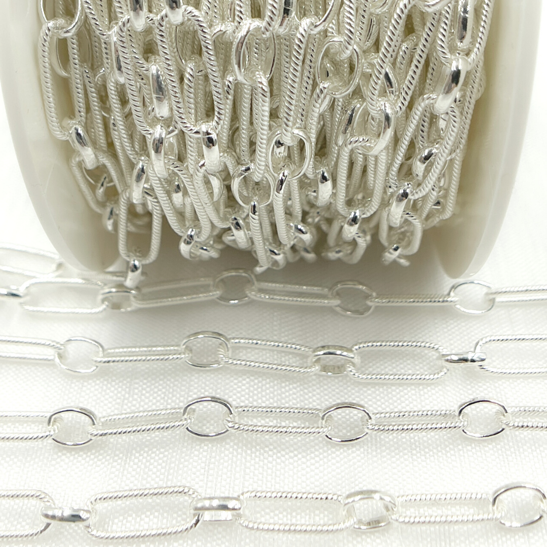 Sterling Silver Long and Short Link Chain