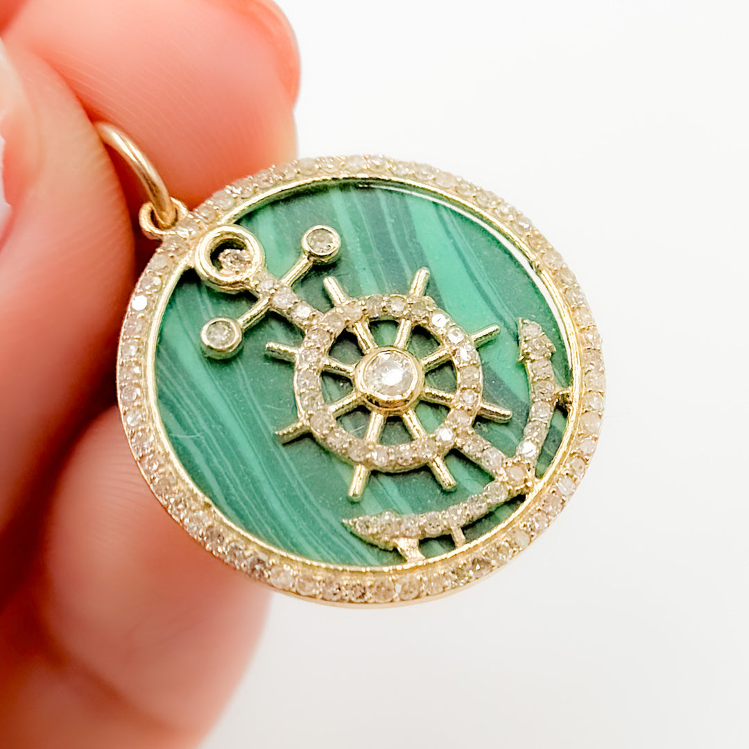 KG123. 14K Gold Anchor Pendant