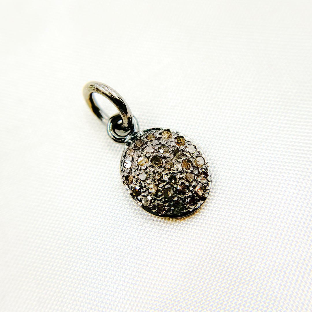 DC253. Diamond Sterling Silver Oval Charm