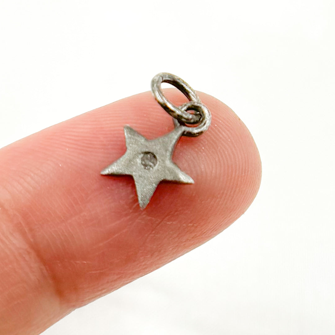 DC594. Diamond Sterling Silver Star Charm