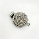 Load image into Gallery viewer, DC666. Diamond &amp; Sterling Silver Round Clasp
