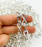 Load image into Gallery viewer, 925 Sterling Silver Oval Link &amp; Infinity Link Chain. 566MTSS
