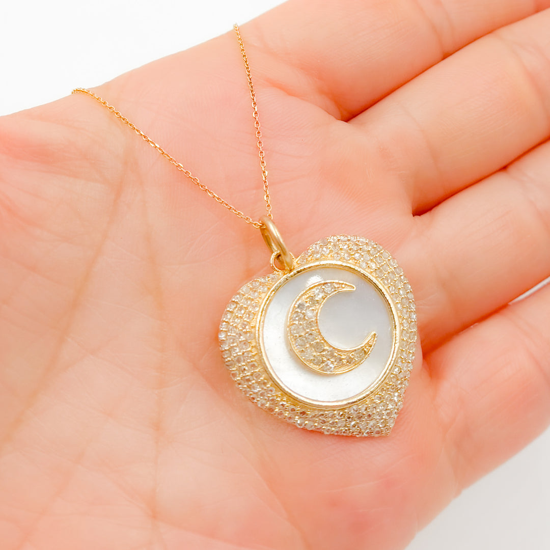KG182. 14K Solid Gold Heart Pendant