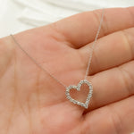 Load image into Gallery viewer, 14K Solid Gold Diamond Heart Shape Necklace. TJ0006
