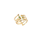 Load image into Gallery viewer, 14k Solid Gold Diamond and Emerald Ring. CR96332EM4X3
