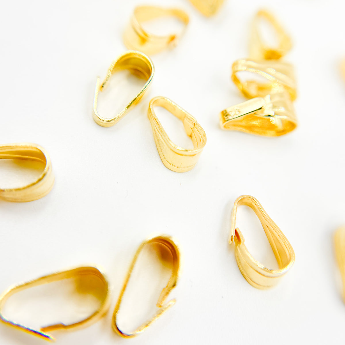 Gold Plated Sterling Silver Locket Bails