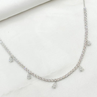 NFM70721. 14K Solid Gold Diamond Necklace