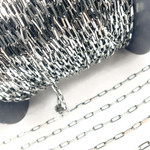 Load image into Gallery viewer, 925 Sterling Silver &amp; Black Rhodium Diamond Paperclip Chains
