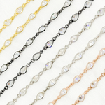 Load image into Gallery viewer, Cubic Zirconia Pear Shape Connected Chain. CZ23
