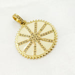 Load image into Gallery viewer, DP765A. Diamond Sterling Silver Round Star Enamel Pendant
