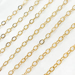 Load image into Gallery viewer, 2207FGF. 14k Gold Filled Flat Round Link Chain
