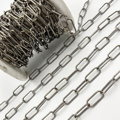 Buy Oxidized Sterling Silver Smooth Paperclip Chain