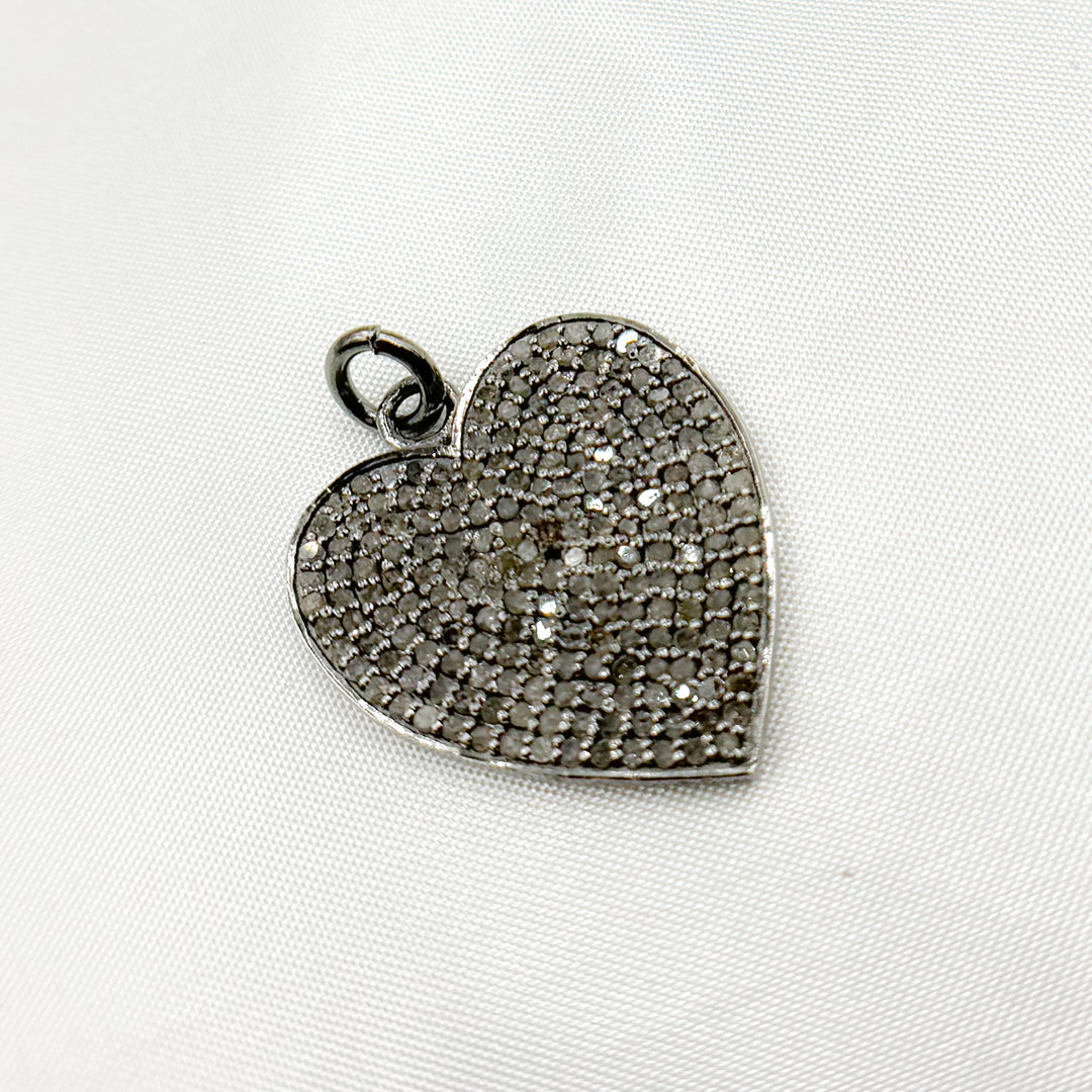 DC285. Diamond Sterling Silver Heart Pendant