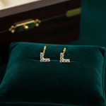 Load image into Gallery viewer, ER413639Y. 14k Solid Yellow Gold Diamond Triangle Studs