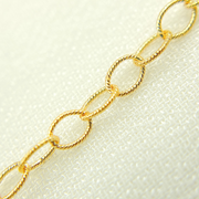 1808MGF. 14K Gold Filled Textured Oval Link Chain