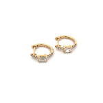 Load image into Gallery viewer, EHI56727. 14k Solid Gold Diamond Huggies
