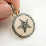 Load image into Gallery viewer, DP456A. Diamond Sterling Silver Round Enamel Pendant
