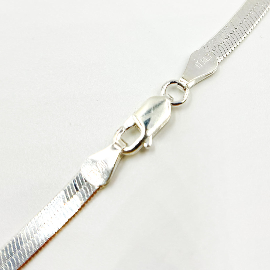 Sterling Silver 4.3mm Herringbone Necklaces