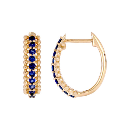EHZ57298. 14K Solid Yellow Gold Hoop Earrings