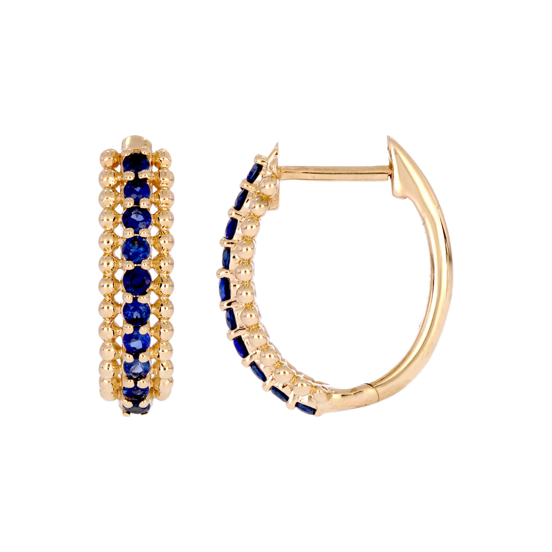 EHZ57298. 14K Solid Yellow Gold Hoop Earrings