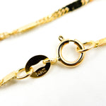 Load image into Gallery viewer, 026G2SBASIT2. 14K Solid Gold Singapore Bar Chain
