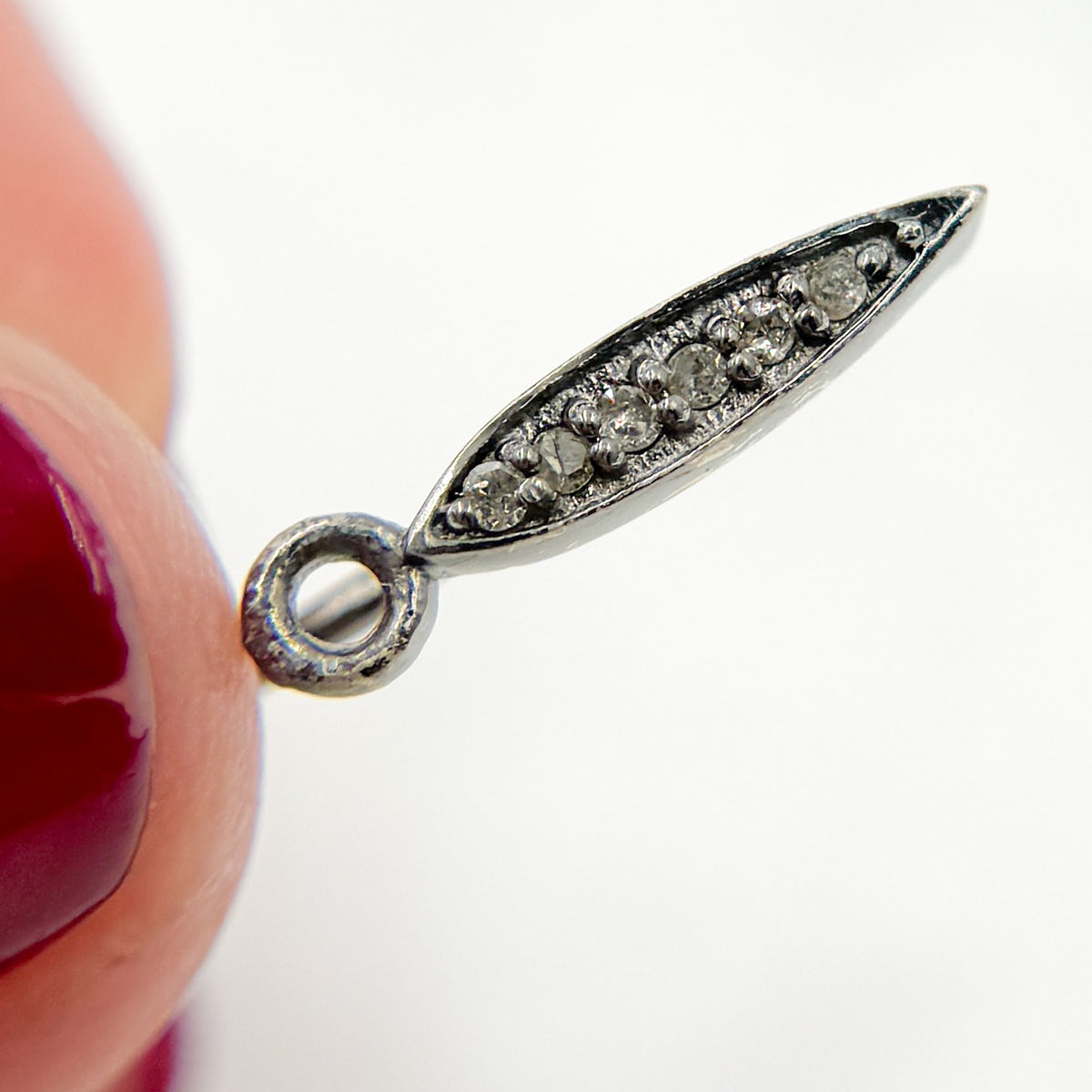 DC501. Diamond Sterling Silver Ear Wire
