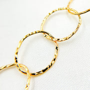 Gold Filled Hammered Round Link Chains