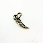 Load image into Gallery viewer, DC362. Diamond Sterling Silver Mini Horn Charm
