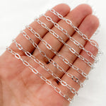 Load image into Gallery viewer, Z92SS. Sterling Silver Diamond Cut Marina &amp; Smooth Oval Link Chain
