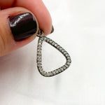 Load image into Gallery viewer, DC033. Diamond Sterling Silver Triangle Pendant
