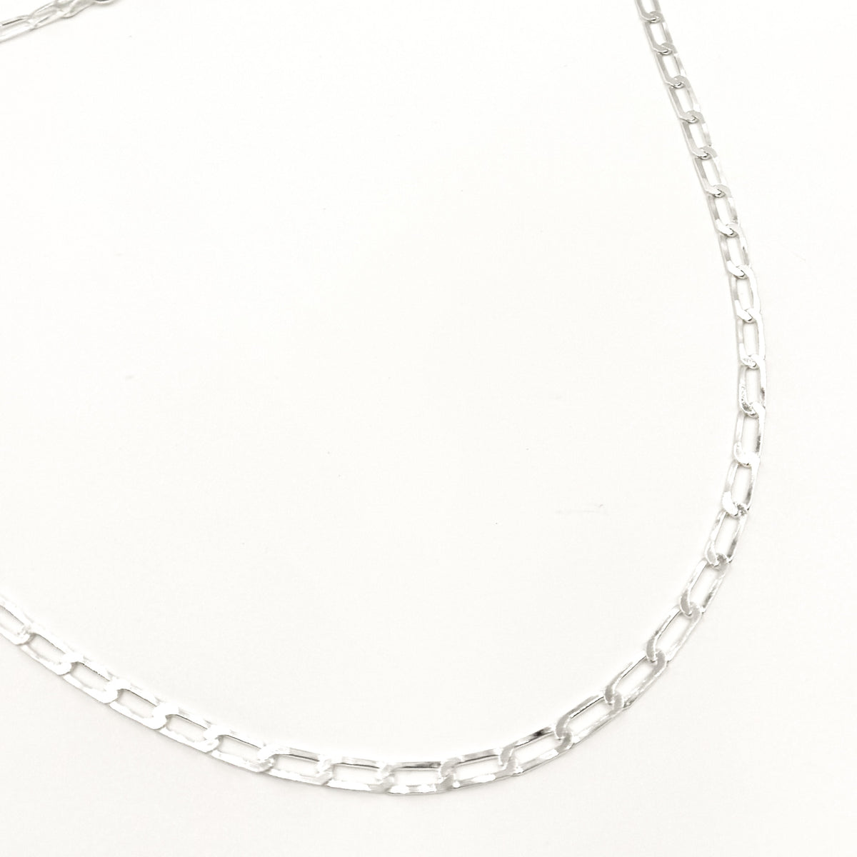 Buy Sterling Silver Flat Paperclip Necklace