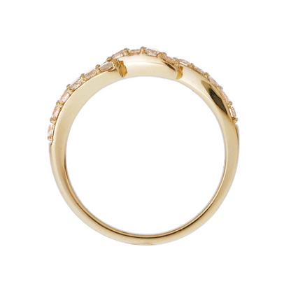 14K Solid Gold Diamond Ring.