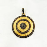 Load image into Gallery viewer, DP283. Diamond Sterling Silver Round Pendant
