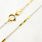 Load image into Gallery viewer, 025R02E3TP0G8LN. 14K Solid Gold Satellite Bar Chain
