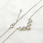 Load image into Gallery viewer, 14K Solid Gold Diamond Five Rectangles Necklace. TJ0007
