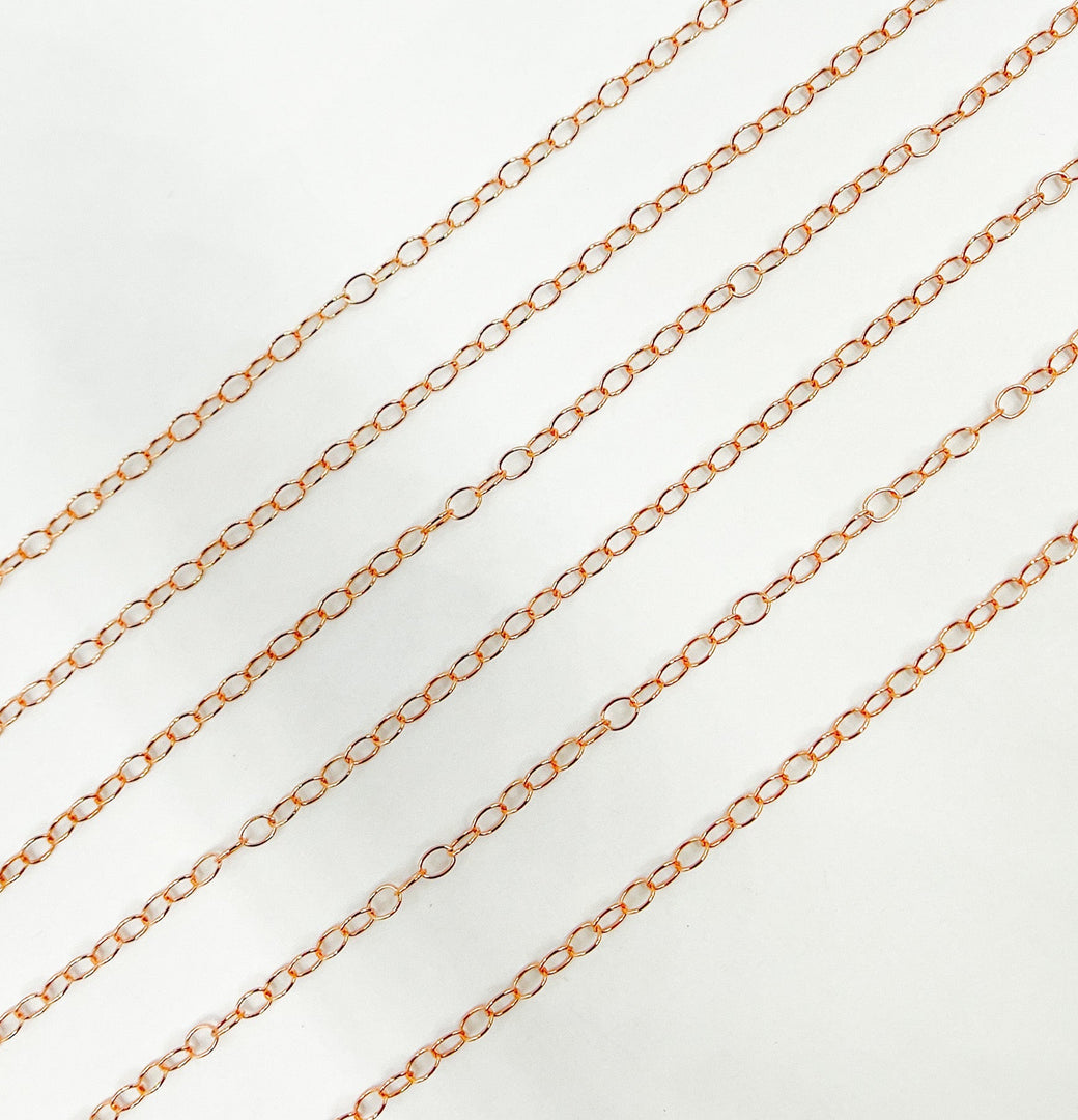 Rose Gold Filled Cable Chain. 1310RGF