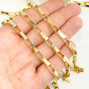 Gold Plated 925 Sterling Silver Flat Box Chains