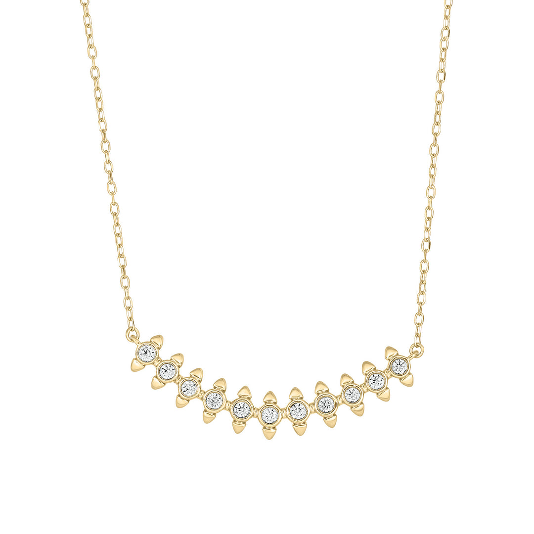 NFE72373. 14K Solid Gold Diamond Necklace