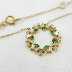 Load image into Gallery viewer, 14K Solid Gold Diamond and Gemstone Necklace. NT402348
