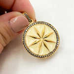 Load image into Gallery viewer, DP502A. Diamond Sterling Silver Round Star Enamel Pendant
